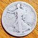 WALKING LIBERTY HALF DOLLAR 1917 S