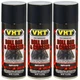 VHT Paint VHTSP671 (3-PACK); Roll Bar & Chassis 11oz Aerosol Satin Black 250&deg;F