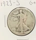 1923-S Silver Walking Liberty Half Dollar G Good /w/$75 Ag Melt=$27.15