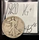 1920-D Walking Liberty Half Dollar (VG+) Very Good+ Cond! ENN Coins