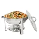5 Quart Stainless Steel Round Chafing Dish Set Buffet Catering Serving
