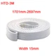 HTD-3M 1701mm-2697mm Pitch 3mm Width 15mm PU Polyurethane Close Loop Timing Belt