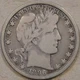 1896-O Barber Half Dollar 50c Borderline F As Pictured L4-1