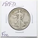 1919-D 50C Walking Liberty Half Dollar in Fine Condition #6431