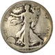1919-D Walking Liberty Silver Half Dollar Very Good VG+