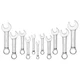 Platinum 99505 11 Pc. Sae Stubby Full Polished Combination Wrench Set