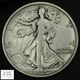 1917 S Reverse Mint Mark Rev MM Walking Liberty Silver Half Dollar 50C - Cleaned