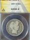 1897-O Barber Half $ ANACS G4