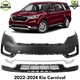 Front Bumper Cover Primed Plastic & Bumper Molding For 2022-2024 Kia Carnival