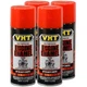 VHT Paint VHTSP119 (4-PACK); Engine Enamel 11oz Aerosol Chevy Orange Red 550&deg;F