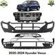 Front Bumper Cover Primed Plastic & Grille Assembly For 2020-2024 Hyundai Venue