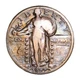 Key Date Genuine 1927-S Standing Liberty Quarter Nice Full Date Toning ~VG