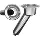 Mate Series C1030D Stainless Steel 30&deg; Rod & Cup Holder - Drain - Round Top