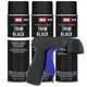 SEM Trim Black Aerosol Paint 12oz 39143 (3 Pack) with Spray Can Trigger Handle