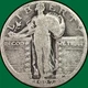 1927-S Standing Liberty Quarter Good G Coin, Scratch #38226