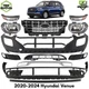 Front Bumper Cover Primed Plastic & Headlights Kit For 2020-2024 Hyundai Venue