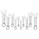 10 Pc. Metric Stubby Full Polished Combination Wrench Set 99525 PLATINUM TECH