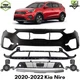 Front Bumper Cover Primed Plastic & Fog Lights Kit For 2020-2022 Kia Niro