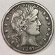 1897-O Barber Half Dollar Very Fine VF Coin, Tiny Rim Bump #18619