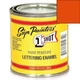 One-Shot 124L-HP Oil Based Orange Lettering Enamel (1/2 Pint)
