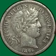 1896-S Barber Dime Extremely Fine XF Coin, Rim Damage #36419