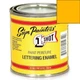 One-Shot 132L-HP Oil Based Lemon Yellow Lettering Enamel (1/2 Pint)