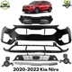 Front Bumper Cover Primed Plastic & Fog Lights Kit For 2020-2022 Kia Niro