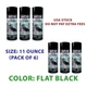 Dupli-Color HVP106 Flat Black Vinyl Fabric Coating 11 oz Aerosol 6-Pack, New