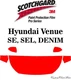 3M Scotchgard Paint Protection Film Pro Series Clear 2020 2021 Hyundai Venue