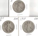 1917-S+D+P Circulated Silver Walking Liberty Half Dollar 3 Coins!(Reverse Types)