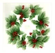 Block Crystal Holly & Berries 14" Square Frosted Glass CHRISTMAS Serving PLATTER