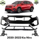 Front Bumper Cover Primed Plastic & Fog Lights Kit For 2020-2022 Kia Niro