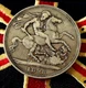 1898 CROWN Solid Silver Antique Coin Old London Victorian Vintage British Money