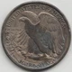 1917 S Reverse Walking Liberty Half Dollar, XF-AU, toned, damages