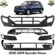 Front Bumper Cover Primed Plastic & Fog Lights Cover For 2020-2024 Hyundai Venue