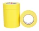 3M 06654 Crepe Paper Automotive Refinish Tape 1 1/2 Inch 6 Rolls, Yellow