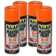 VHT Paint SP823 (4pk); Plastic Paint 11oz Aerosol Gloss Orange 200&deg;F