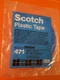 3m 06404 Scotch Plastic Tape 471, Blue, 1/8" X 36 Yd. 6404