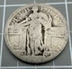 1917-D 25C Standing Liberty Quarter Type 1 - Date Worn Off - No Date