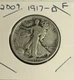 1917-D F (Fine) Walking Liberty Half Dollar