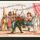 1877 Carnival Queen Masked Ball Wizard Clown Uncle Sam Sollers Trade Card j.US