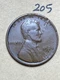 1924-D LINCOLN WHEAT CENT, "VERY FINE" CONDITION, Low Mintage DATE, #205