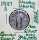 1927-S Standing Liberty Quarter - .900 Silver Coin - Key Date - Only 396,000 !!!