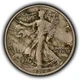 1917-D Rev 50c Walking Liberty Silver Half Dollar - XF - SKU-H3894