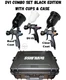 Devilbiss Dv1 3 Gun Limited Black Edition w/ Black Cups and Travel Case