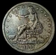 1877 S Trade Silver Dollar US Coin Old Clean Toning Toned rim Bump #2354