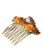 Dolce & Gabbana Gold Brass Crystal Leopard Floral Hair Comb - RRP 1414.8 USD
