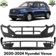 Front Bumper Cover Primed  & Lower Bumper Cover Kit For 2020-2024 Hyundai Venue