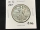 1917-D Walking Liberty Half Dollar - Circulated 90% Silver - Obverse MM - B366