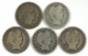 Lot of 5 (1892-1915) Face Value Barber Half DoIIar 50c Mixed Date